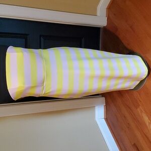 NWT Eloquii pink and yellow strapless dress